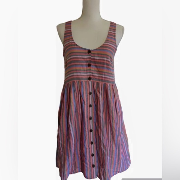 Madewell Dresses & Skirts - Madewell stripe summer tank dress size Large